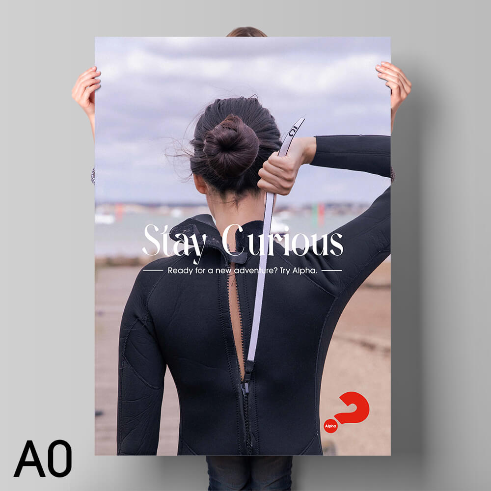 Picture of Stay Curious Alpha Poster v7 (Portrait)