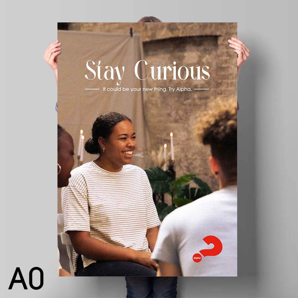 Picture of Stay Curious Alpha Poster v1 (Portrait)