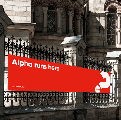 Picture of Alpha Runs Here Banner (15ft)