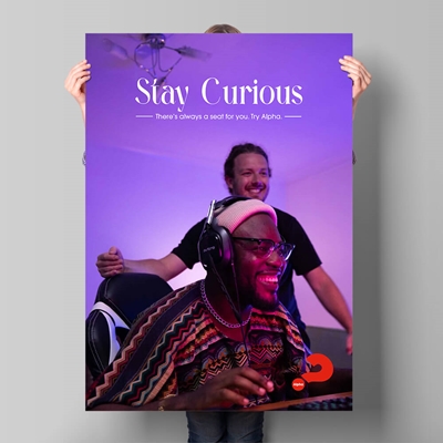Picture of Stay Curious Alpha Poster v6 (Portrait)