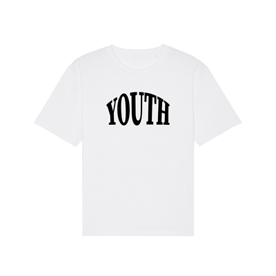 Picture of T-Shirt (Youth) White with Black Writing