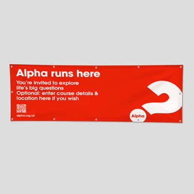 Picture of Alpha Runs Here Banner (8ft)