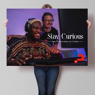 Picture of Stay Curious Alpha Poster v6 (Landscape)